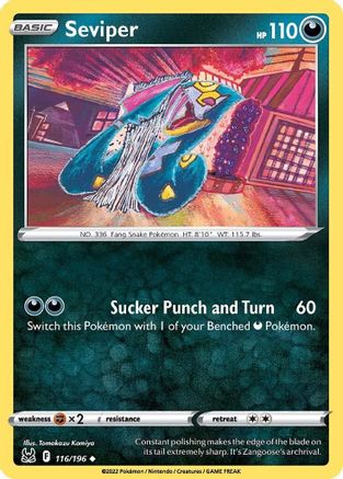 Seviper - 116/196  SWSH11 Lost Origin - Uncommon