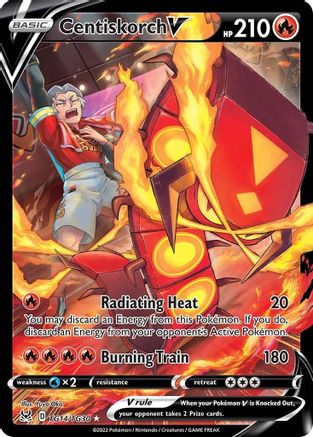Centiskorch V - TG14/TG30  - Holofoil SWSH11 Lost Origin Trainer Gallery - Ultra Rare