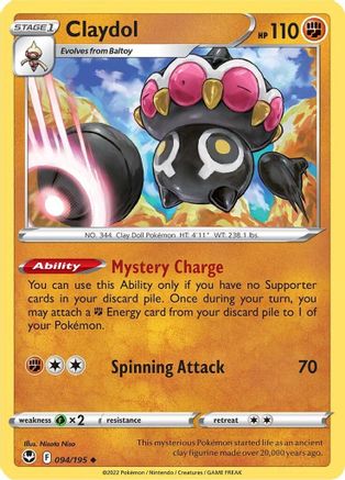 Claydol - 094/195  SWSH12 Silver Tempest - Uncommon