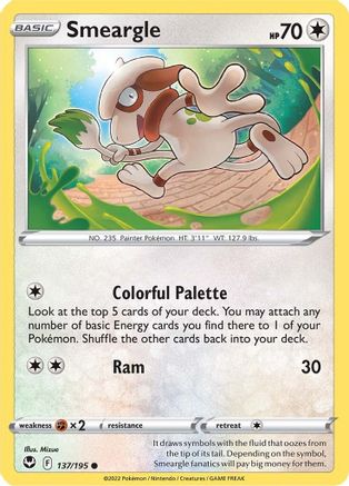 Smeargle - 137/195  SWSH12 Silver Tempest - Common