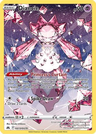 Diancie - GG13/GG70  - Holofoil SWSH Crown Zenith Galarian Gallery - Ultra Rare
