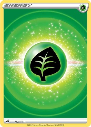 Grass Energy (Texture Full Art) - 152/159  - Holofoil SWSH Crown Zenith - Ultra Rare