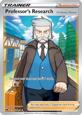 Professor's Research [Professor Rowan] (Full Art) - 150/159  - Holofoil SWSH Crown Zenith - Ultra Rare