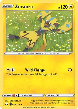 Zeraora - 052/159  SWSH Crown Zenith - Rare