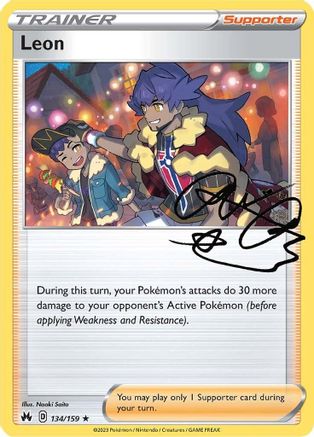 Leon - 134/159  - Holofoil SWSH Crown Zenith - Holo Rare