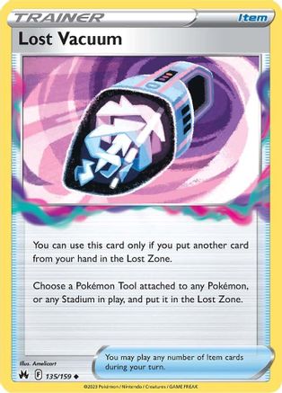 Lost Vacuum - 135/159  - Reverse Holofoil SWSH Crown Zenith - Uncommon