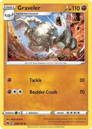Graveler - 068/159  SWSH Crown Zenith - Uncommon