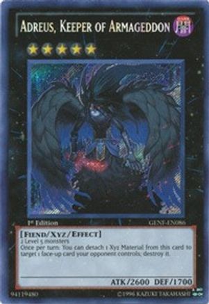 Adreus, Keeper of Armageddon (GENF-EN086) - Generation Force 1st Edition