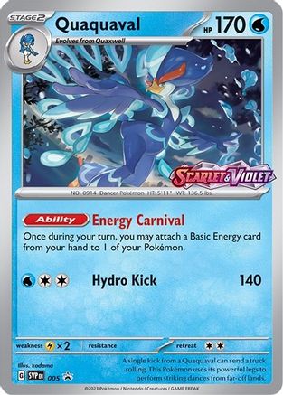 Quaquaval - 005 (Prerelease) - 005  - Holofoil SV Scarlet & Violet Promo Cards - Promo