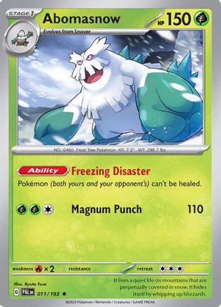 Abomasnow - 011/193  - Reverse Holofoil SV02 Paldea Evolved - Rare