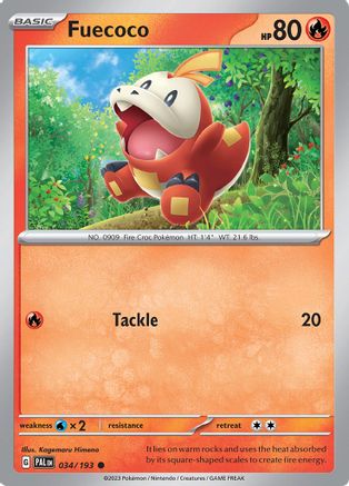 Fuecoco - 034/193  - Reverse Holofoil SV02 Paldea Evolved - Common