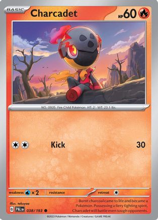 Charcadet - 038/193  - Reverse Holofoil SV02 Paldea Evolved - Common