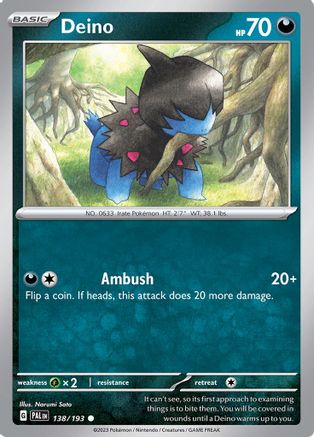 Deino - 138/193  SV02 Paldea Evolved - Common