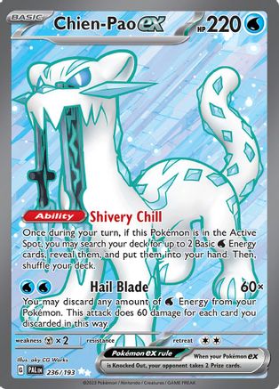 Chien-Pao ex - 236/193  - Holofoil SV02 Paldea Evolved - Ultra Rare