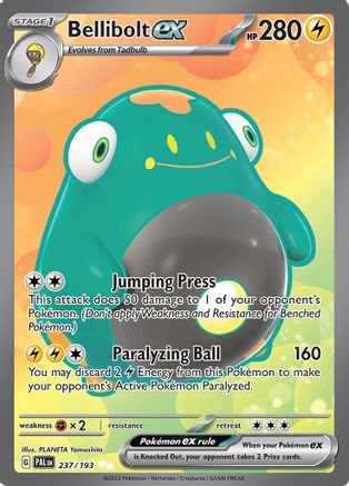 Bellibolt ex - 237/193  - Holofoil SV02 Paldea Evolved - Ultra Rare