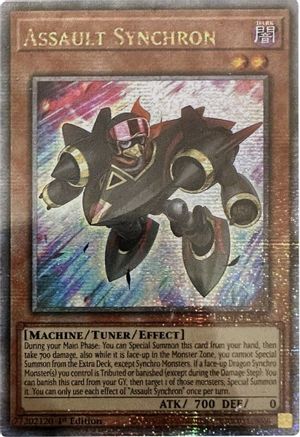 Assault Synchron (Quarter Century Secret Rare) (BLMR-EN003) - Battles of Legend: Monstrous Revenge 1st Edition