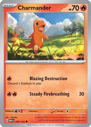 Charmander - 004/165  SV Scarlet & Violet 151 - Common