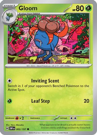 Gloom - 002/197  - Reverse Holofoil SV03 Obsidian Flames - Common