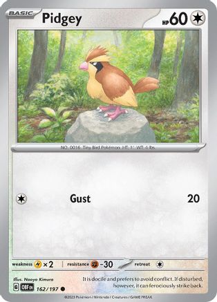 Pidgey - 162/197  SV03 Obsidian Flames - Common