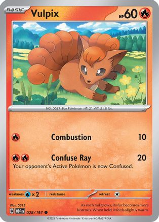 Vulpix - 028/197  SV03 Obsidian Flames - Common