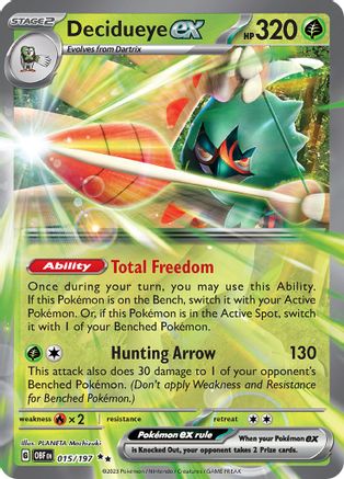 Decidueye ex - 015/197  - Holofoil SV03 Obsidian Flames - Double Rare