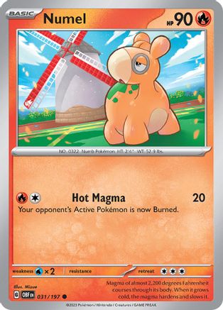 Numel - 031/197  SV03 Obsidian Flames - Common