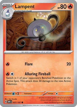 Lampent - 037/197  SV03 Obsidian Flames - Common