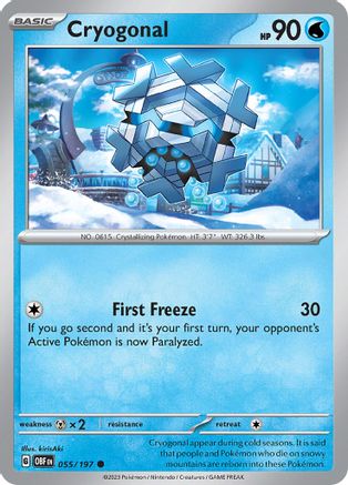 Cryogonal - 055/197  SV03 Obsidian Flames - Common