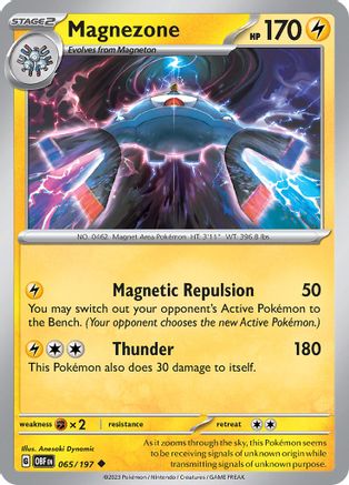 Magnezone - 065/197  - Reverse Holofoil SV03 Obsidian Flames - Uncommon