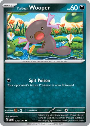 Paldean Wooper - 126/197  SV03 Obsidian Flames - Common