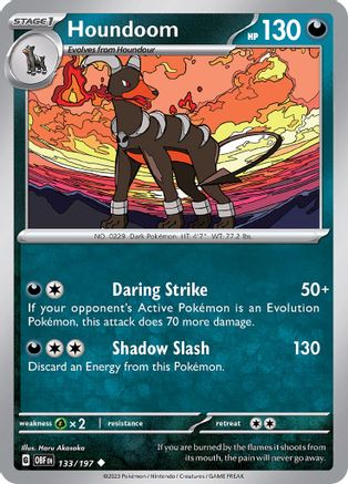 Houndoom - 133/197  SV03 Obsidian Flames - Uncommon