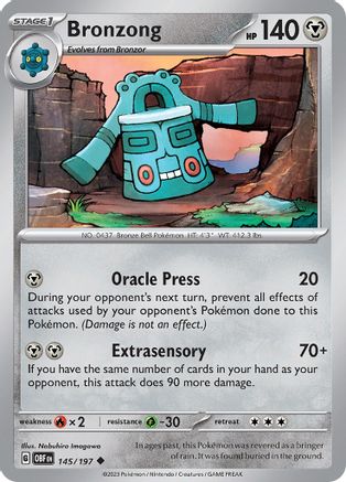 Bronzong - 145/197  SV03 Obsidian Flames - Uncommon