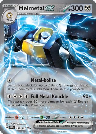 Melmetal ex - 153/197  - Holofoil SV03 Obsidian Flames - Double Rare