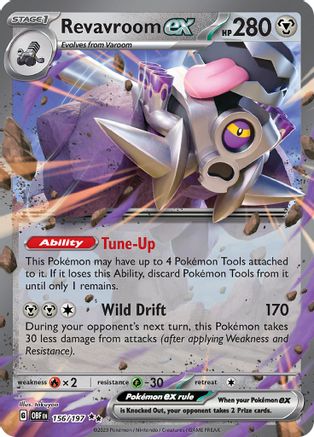 Revavroom ex - 156/197  - Holofoil SV03 Obsidian Flames - Double Rare