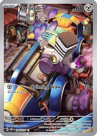 Varoom - 206/197  - Holofoil SV03 Obsidian Flames - Illustration Rare