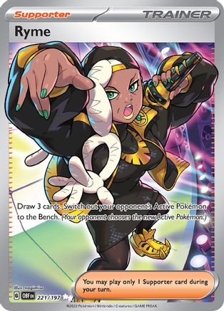 Ryme - 221/197  - Holofoil SV03 Obsidian Flames - Ultra Rare
