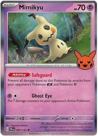 Mimikyu - 097/193  Trick or Trade BOOster Bundle 2023 - Holo Rare