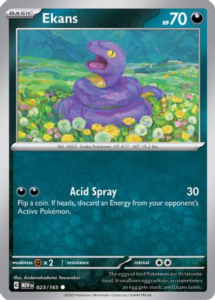 Ekans - 023/165  - Reverse Holofoil SV Scarlet & Violet 151 - Common
