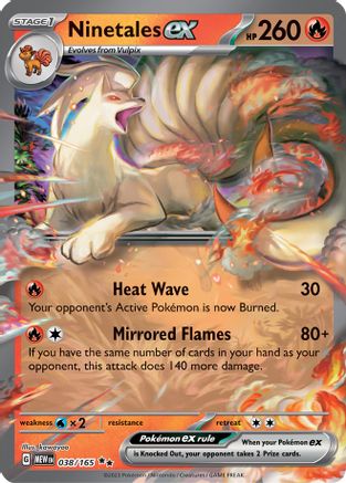 Ninetales ex - 038/165  - Holofoil SV Scarlet & Violet 151 - Double Rare
