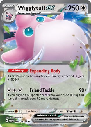 Wigglytuff ex - 040/165  - Holofoil SV Scarlet & Violet 151 - Double Rare