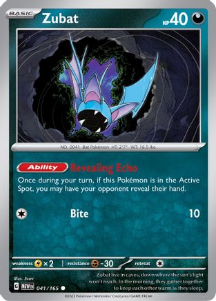 Zubat - 041/165  SV Scarlet & Violet 151 - Common