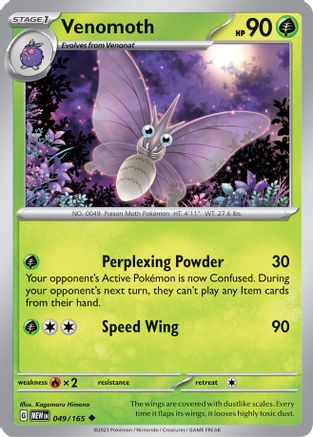 Venomoth - 049/165  SV Scarlet & Violet 151 - Uncommon