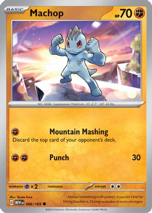 Machop - 066/165  - Reverse Holofoil SV Scarlet & Violet 151 - Common