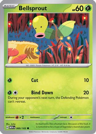 Bellsprout - 069/165  - Reverse Holofoil SV Scarlet & Violet 151 - Common