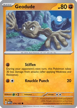 Geodude - 074/165  SV Scarlet & Violet 151 - Common