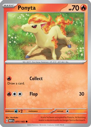 Ponyta - 077/165  - Reverse Holofoil SV Scarlet & Violet 151 - Common