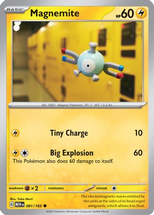Magnemite - 081/165  - Reverse Holofoil SV Scarlet & Violet 151 - Common