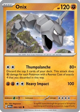Onix - 095/165  SV Scarlet & Violet 151 - Uncommon