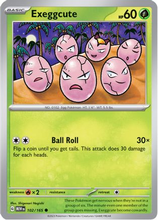 Exeggcute - 102/165  - Reverse Holofoil SV Scarlet & Violet 151 - Common