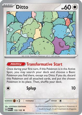 Ditto - 132/165  - Reverse Holofoil SV Scarlet & Violet 151 - Rare